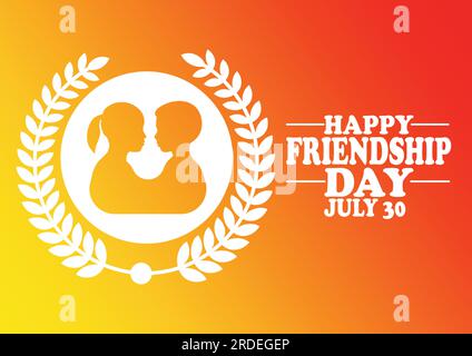 „Happy Friendship Day“ – Illustration Zum Vektorvorlagen-Design. Geeignet für Grußkarten, Poster und Banner Stock Vektor