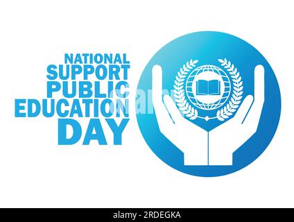 Vektorabbildung Des National Support Public Education Day. Geeignet für Grußkarten, Poster und Banner Stock Vektor