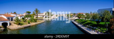 Marina, Empuriabrava, Golf von Rosen, nahe Girona, Katalonien, Costa Brava, Spanien Stockfoto