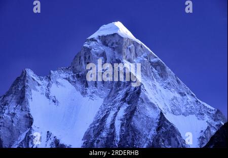 Pico Shivling (6543 m.). Himalaya Garhwal. Uttar Pradesh. Indien. Asien. Stockfoto