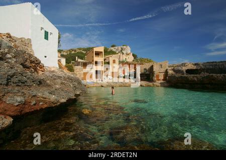 S'Almunia (Caló des Macs). Santanyi. Migjorn. Mallorca Balearen. España. Stockfoto