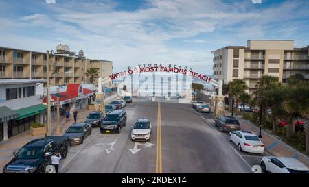 24. Januar 2020, Daytona Beach, Florida, USA: Unvergleichlicher Blick auf die Stadt Daytona Beach, Florida, The Worlds Greatest Beach Stockfoto