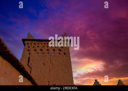 Kasbah Amridil ist eine historische befestigte Residenz oder Kasbah in der Oase von Skoura in Marokko. Es gilt als eine der beeindruckendsten Kasbahs von Stockfoto