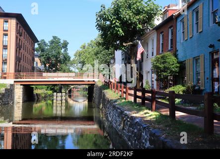 Canal in Georgetown, Washington, USA Stockfoto