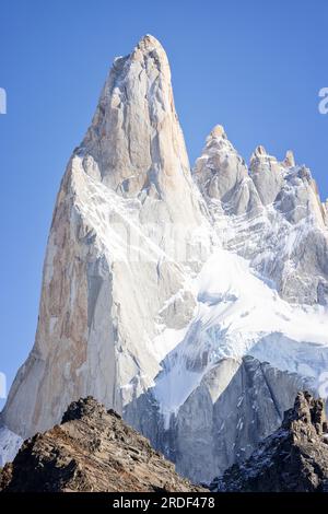 Cerro Torre hat in chalten geschneit Stockfoto