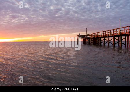 Sonnenuntergang im Bayfront Park in daphne, alabama Stockfoto