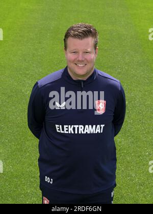 ENSCHEDE - Videoanalyst Davey de Jonge beim Fotopressetag des FC Twente im Trainingscentrum Hengelo am 20. Juli 2023 in Enschede, Niederlande. AP | niederländische Höhe | GERRIT VON KÖLN Stockfoto