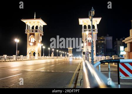 Stanley-Brücke an der Küste in Alexandria Stockfoto