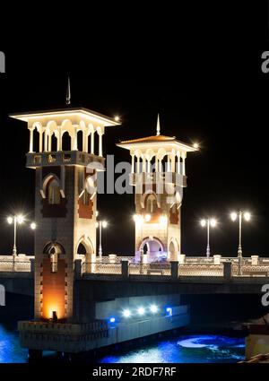 Stanley-Brücke an der Küste in Alexandria Stockfoto