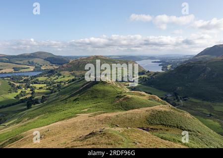 Ullswater und Hallin fielen aus Beda Head, Lake District, Cumbria, Großbritannien Stockfoto