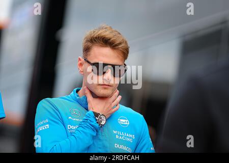 Ungarn, 21/07/2023, Ungarn, 21/07/2023, #02 Logan Sarsergeant, (USA) Williams Mercedes während des ungarischen GP, Budapest, 20-23. Juli 2023, beim Hungaroring, Formel-1-Weltmeisterschaft 2023. Stockfoto
