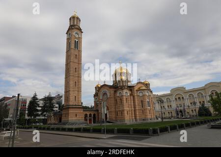 Orthodoxer Kirchenaußencharme in Banja Luka Stockfoto