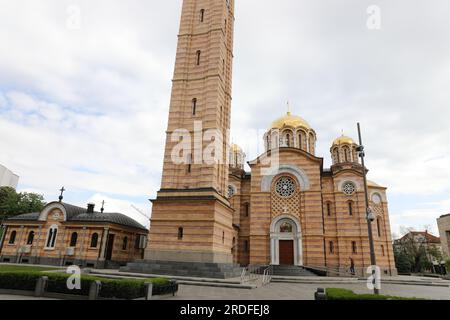 Orthodoxer Kirchenaußencharme in Banja Luka Stockfoto