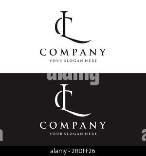 Luxuriöses modernes Monogramm Anfangsbuchstabe Logo CL , LC , L , C Monogramm. Logo für Business, Visitenkarte oder Identität und Unternehmen. Stock Vektor