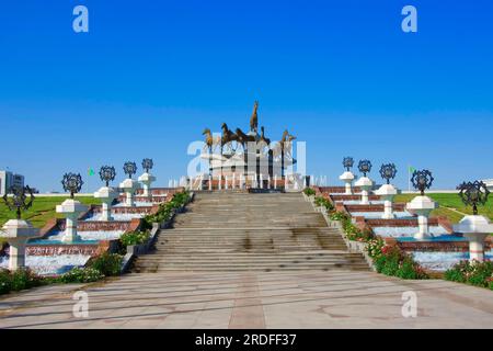 Denkmal zum 10. Jahrestag der Unabhängigkeit, Aschgabat, Turkmenistan, Aschgabat Stockfoto