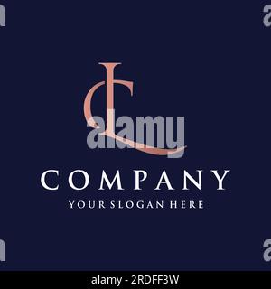 Luxuriöses modernes Monogramm Anfangsbuchstabe Logo CL , LC , L , C Monogramm. Logo für Business, Visitenkarte oder Identität und Unternehmen. Stock Vektor