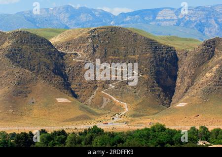 Kopet Dag Mountains, Blick von Nisa, Ashgabat, Turkmenistan, Asgabat Stockfoto