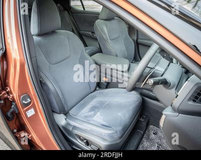 Hongkong, China 13. Juni 2023 : Lexus RZ450e EV SUV 2023 InteriorJuni 13, 2023 in Hongkong. Stockfoto