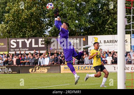 Sint Willebrord, Niederlande. 19. Juli 2023. Torwart Etienne Vaessen von RKC Waalwijk während des Vorsaison-Freundschaftsspiels zwischen NAC Breda und RKC Waalwijk im Sportpark De Gagelrijzen am 19. Juli 2023 in Sint Willebrord, Niederlande (Foto von Gabriel Calvino Alonso/Orange Pictures) Guthaben: Orange Pics BV/Alamy Live News Stockfoto