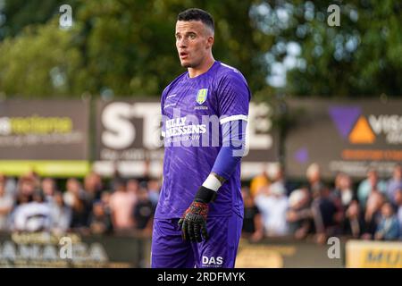 Sint Willebrord, Niederlande. 19. Juli 2023. Torwart Etienne Vaessen von RKC Waalwijk während des Vorsaison-Freundschaftsspiels zwischen NAC Breda und RKC Waalwijk im Sportpark De Gagelrijzen am 19. Juli 2023 in Sint Willebrord, Niederlande (Foto von Gabriel Calvino Alonso/Orange Pictures) Guthaben: Orange Pics BV/Alamy Live News Stockfoto