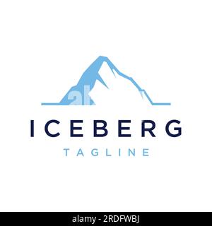Abstrakte geometrische, arktische Eisberglogos minimalistische Vektordarstellung. Stock Vektor