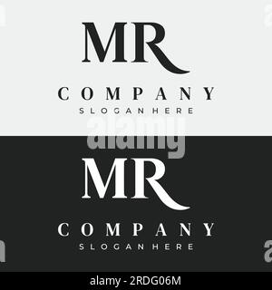 Luxuriöse Buchstaben MR, RM, M, R mit einem eleganten, modernen und einzigartigen Monogramm. Logo für Visitenkarte , Business , Marke , Firma. Stock Vektor