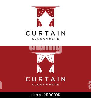 Kreatives Luxus-Logo für Theater, Haus, Hotel und Apartment. Stock Vektor