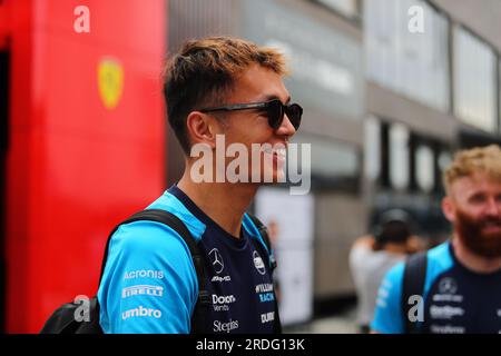 Mogyorod, Ungarn. 21. Juli 2023. Hungaroring, Mogyorod, Ungarn, 21. Juli 2023, Alexander Albon (IND) Williams FW45 während des Formel-1-Grand Prix von 2023 Qatar Airways, Formel-1-Weltmeisterschaft - Paddock und Free Practice - Formel-1-Championship Credit: Live Media Publishing Group/Alamy Live News Stockfoto