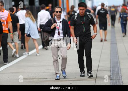 Mogyorod, Ungarn. 21. Juli 2023. Hungaroring, Mogyorod, Ungarn, 21. Juli 2023, Nicolas Todt (FRA) beim ungarischen Grand Prix der Formel 1 von Qatar Airways 2023, bei der Formel-1-Weltmeisterschaft – Paddock und Free Practice – Formel-1-Meisterschaftsgutschein: Live Media Publishing Group/Alamy Live News Stockfoto