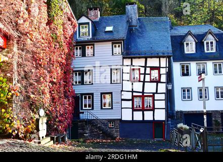 Eindrücke aus der historischen Stadt Monschau/Eifel Stockfoto