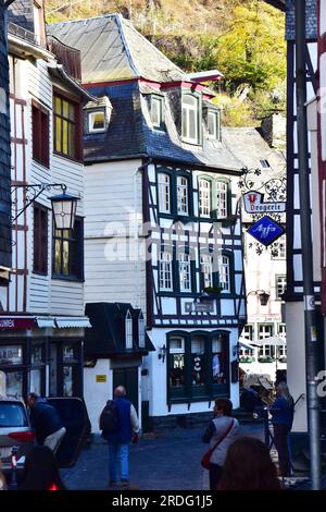 Eindrücke aus der historischen Stadt Monschau/Eifel Stockfoto