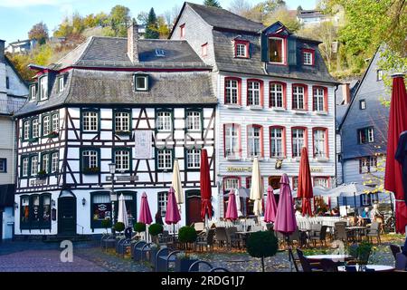 Eindrücke aus der historischen Stadt Monschau/Eifel Stockfoto