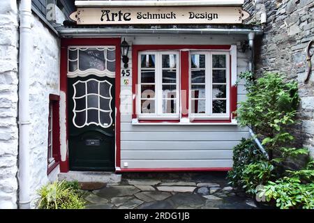 Eindrücke aus der historischen Stadt Monschau/Eifel Stockfoto