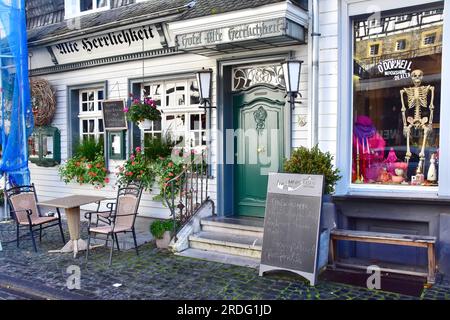 Eindrücke aus der historischen Stadt Monschau/Eifel Stockfoto