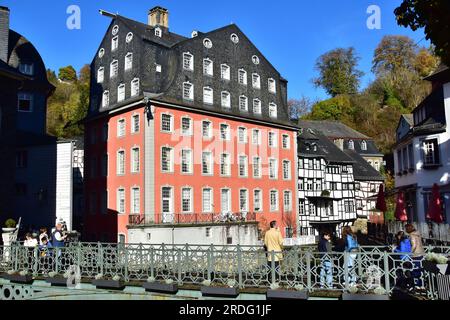 Eindrücke aus der historischen Stadt Monschau/Eifel Stockfoto