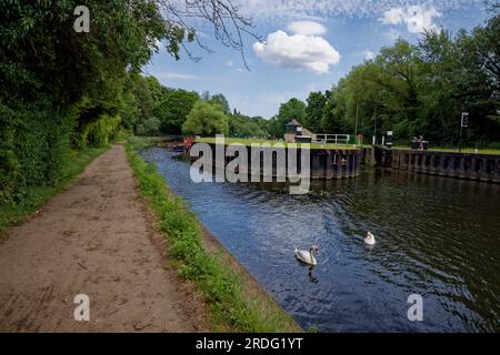 Sprotbrough Lock, Doncaster Stockfoto