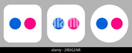 Satz von Flickr-Symbolen. Design kann für Web- und mobile Apps verwendet werden. Vektordarstellung Stock Vektor