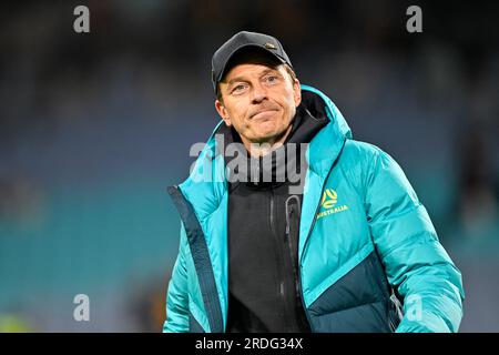 Sydney, NSW, Australien, australischer Manager Tony Gustavsson beim FIFA Women's World Cup 2023 Group B Match Australien gegen Republik Irland im Stadium Australia, 20. Juli 2023, Sydney, Australien. (Keith McInnes/SPP) Kredit: SPP Sport Press Photo. Alamy Live News Stockfoto