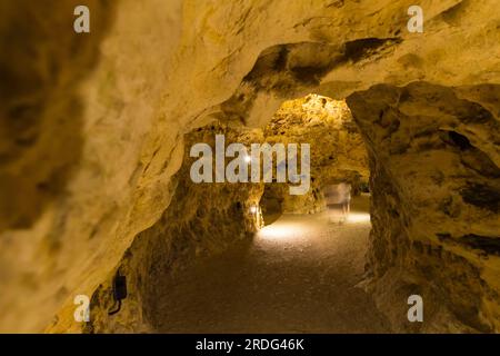 Tapolca Lake Cave Visitor Centre, in den Höhlen unter der Stadt, Tapolca, Ungarn Stockfoto