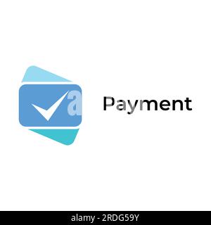 Logo für digitale Zahlungskarten, digitale Geldbörse für schnelle Zahlungen. Logo für Web, Unternehmen, Marke und Bezahlung. Stock Vektor