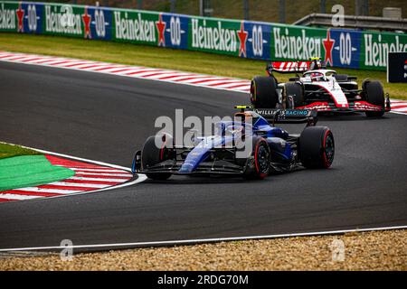 Ungarn, 21/07/2023, #02 Logan SarSergeant, (USA) Williams Mercedes während des ungarischen GP, Budapest, 20-23. Juli 2023 bei der Hungaroring, Formel-1-Weltmeisterschaft 2023. Stockfoto