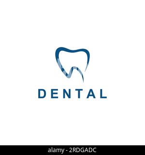 Dental Logo, Logo für Zahngesundheit und Logo für Zahnpflege. Vektordesign-Konzept wird verwendet. Stock Vektor