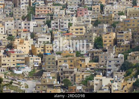 Blick auf die Gebäude Amman Stadtgebäude auf einem Hügel, Amman, Jordanien Stockfoto
