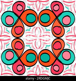 Nahtlos, abstrakt, hell, Sommermuster. Schmuck, Mosaik, Kaleidoskop. Stock Vektor