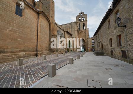 Iglesia de San Juan, LaGuardia. Rioja Alavesa. Alava, Baskenland, Spanien, Europa. Stockfoto