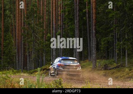 65 Robert JURGENSON (EST), Siim OJA (EST), FORD Fiesta Rally4, RC4, Rally4, Aktion während der Rallye, Estland. , . WRC World Rally Car Championship vom 20. Bis 23. Juli 2023 in Tartu, Estland - Foto Nikos Katikis/DPPI Credit: DPPI Media/Alamy Live News Stockfoto