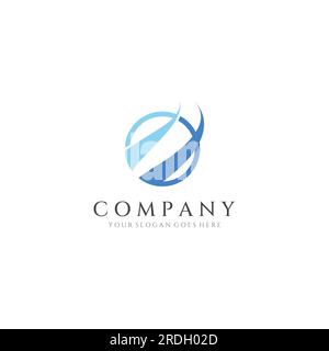 Abstraktes Logo im Swoosh-Stil mit modernen Farben. Das Logo kann für Unternehmen oder Unternehmen verwendet werden. Stock Vektor