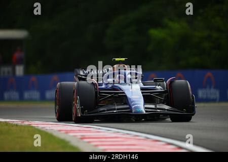 Ungarn, 21/07/2023, #02 Logan SarSergeant, (USA) Williams Mercedes während des ungarischen GP, Budapest, 20-23. Juli 2023 bei der Hungaroring, Formel-1-Weltmeisterschaft 2023. Stockfoto