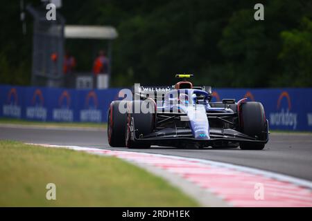 Ungarn, 21/07/2023, #02 Logan SarSergeant, (USA) Williams Mercedes während des ungarischen GP, Budapest, 20-23. Juli 2023 bei der Hungaroring, Formel-1-Weltmeisterschaft 2023. Stockfoto