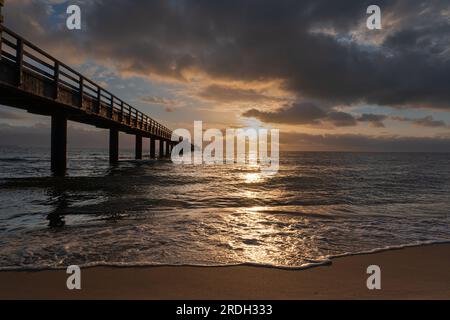 Sonnenaufgang im Ostseebad Binz, Rügen, Deutschland Stockfoto